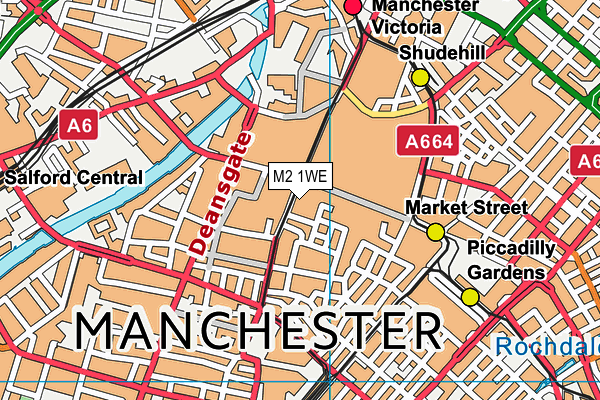 M2 1WE map - OS VectorMap District (Ordnance Survey)