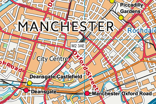 M2 3AE map - OS VectorMap District (Ordnance Survey)