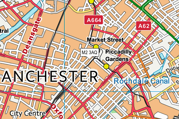 M2 3AQ map - OS VectorMap District (Ordnance Survey)