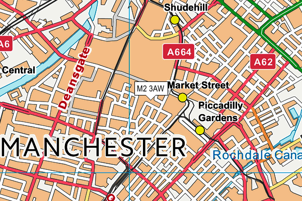 M2 3AW map - OS VectorMap District (Ordnance Survey)