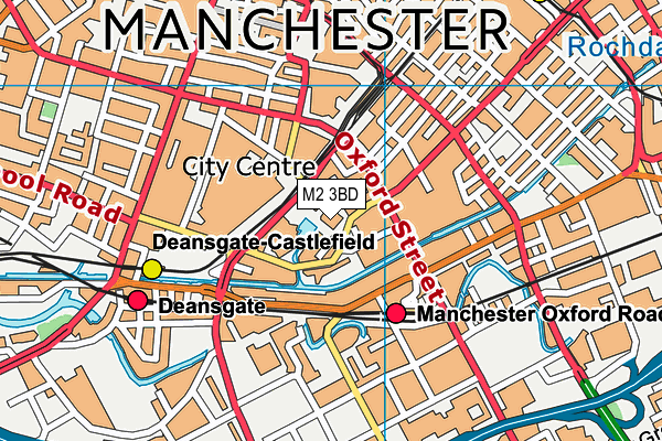 M2 3BD map - OS VectorMap District (Ordnance Survey)