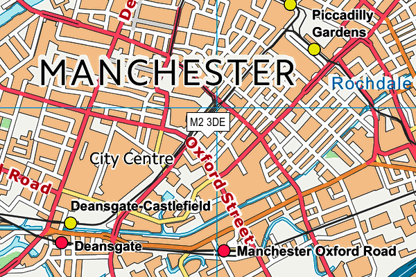 M2 3DE map - OS VectorMap District (Ordnance Survey)