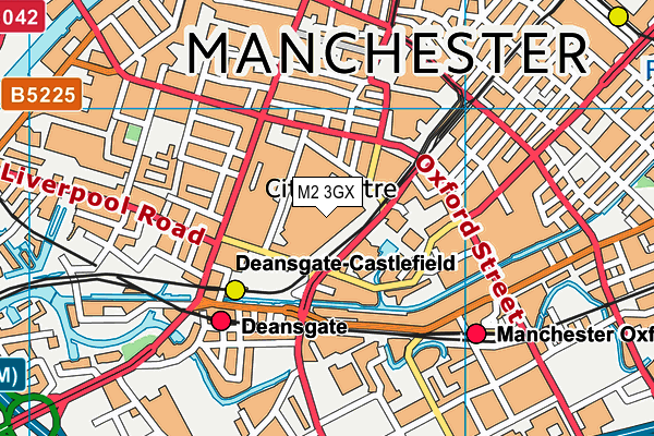 M2 3GX map - OS VectorMap District (Ordnance Survey)