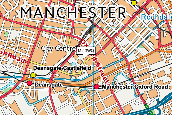 M2 3WQ map - OS VectorMap District (Ordnance Survey)