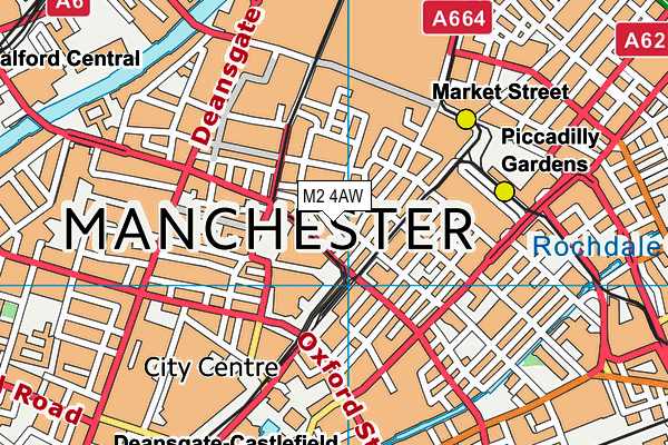 M2 4AW map - OS VectorMap District (Ordnance Survey)