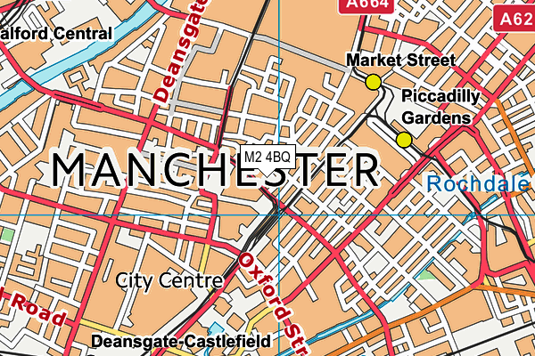 M2 4BQ map - OS VectorMap District (Ordnance Survey)