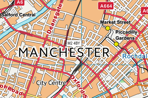 M2 4BY map - OS VectorMap District (Ordnance Survey)