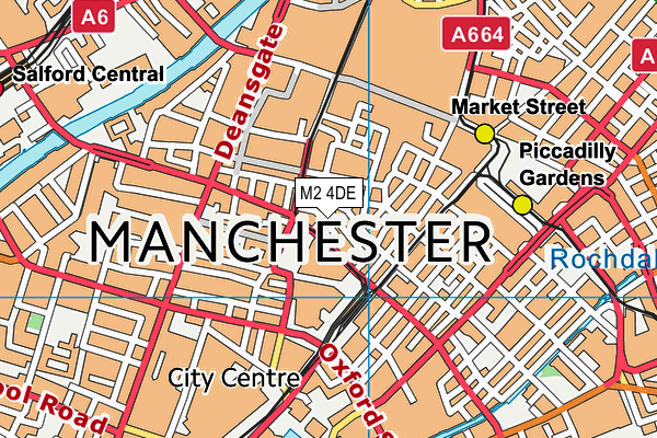 M2 4DE map - OS VectorMap District (Ordnance Survey)