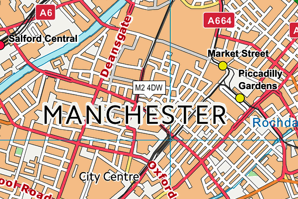 M2 4DW map - OS VectorMap District (Ordnance Survey)