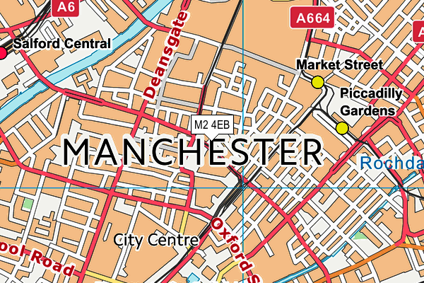 M2 4EB map - OS VectorMap District (Ordnance Survey)