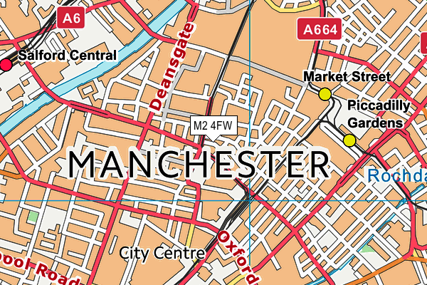 M2 4FW map - OS VectorMap District (Ordnance Survey)