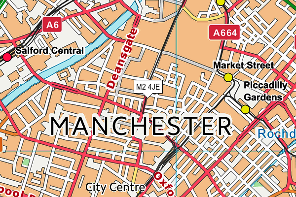 M2 4JE map - OS VectorMap District (Ordnance Survey)