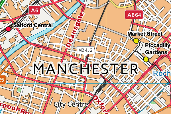 M2 4JG map - OS VectorMap District (Ordnance Survey)