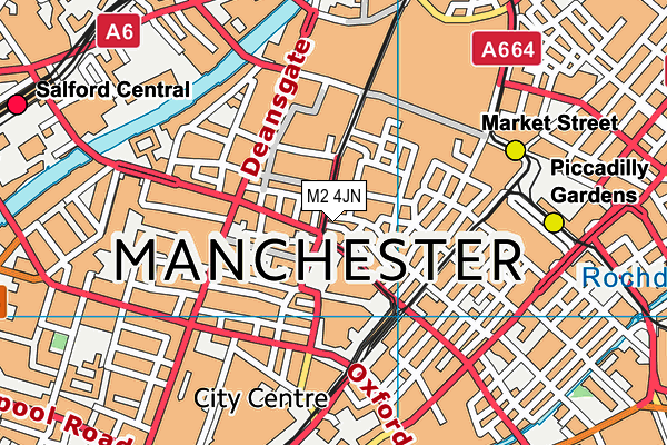 M2 4JN map - OS VectorMap District (Ordnance Survey)