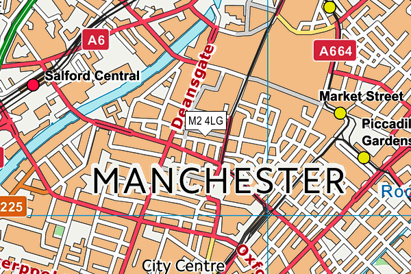 M2 4LG map - OS VectorMap District (Ordnance Survey)