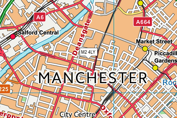 M2 4LY map - OS VectorMap District (Ordnance Survey)