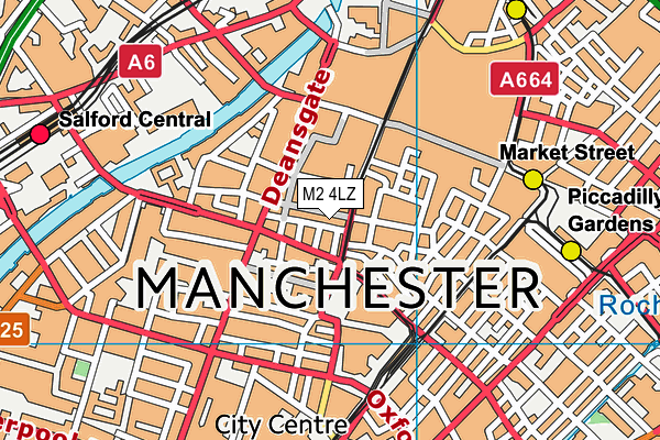 M2 4LZ map - OS VectorMap District (Ordnance Survey)