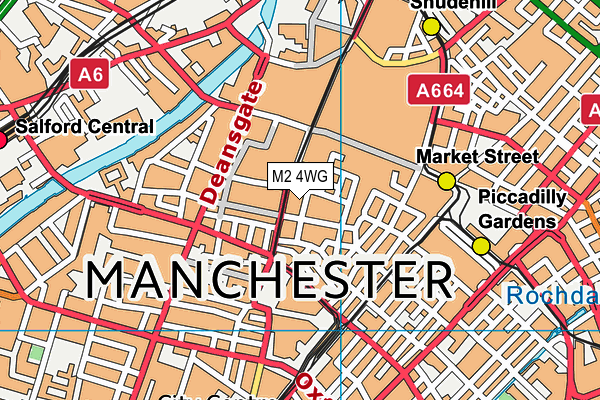 Abbey College Manchester map (M2 4WG) - OS VectorMap District (Ordnance Survey)