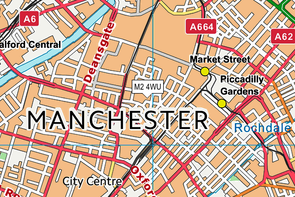 M2 4WU map - OS VectorMap District (Ordnance Survey)