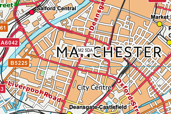 M2 5DA map - OS VectorMap District (Ordnance Survey)