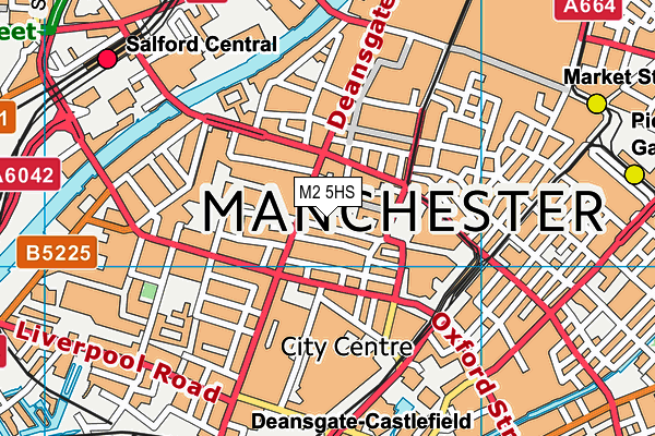 M2 5HS map - OS VectorMap District (Ordnance Survey)