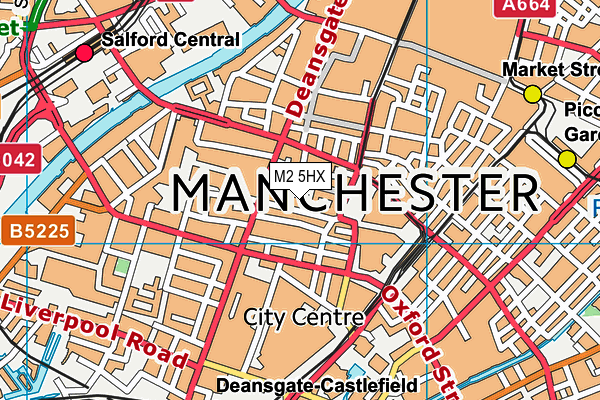 M2 5HX map - OS VectorMap District (Ordnance Survey)
