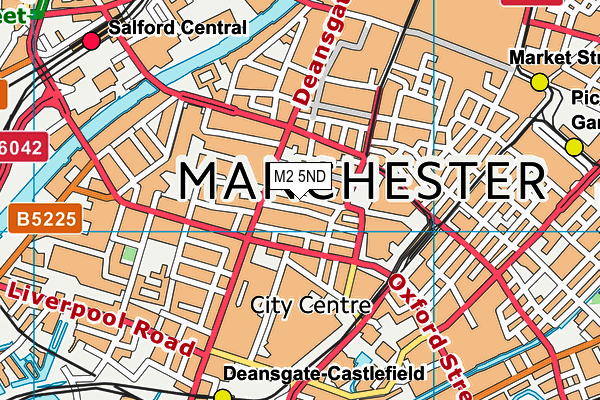 M2 5ND map - OS VectorMap District (Ordnance Survey)