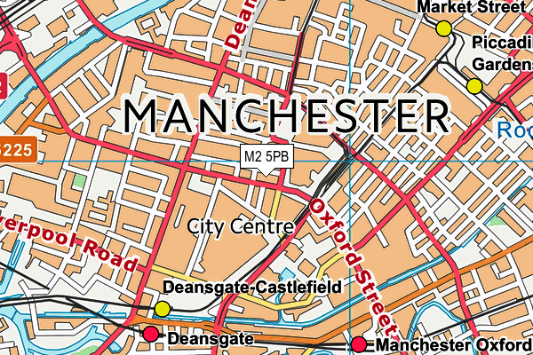 M2 5PB map - OS VectorMap District (Ordnance Survey)