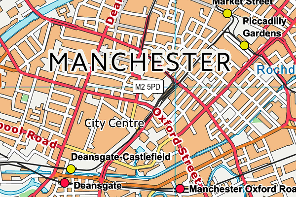 M2 5PD map - OS VectorMap District (Ordnance Survey)