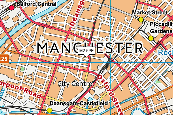 M2 5PE map - OS VectorMap District (Ordnance Survey)