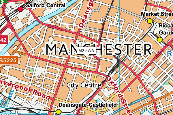 M2 5WA map - OS VectorMap District (Ordnance Survey)