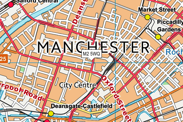 M2 5WQ map - OS VectorMap District (Ordnance Survey)