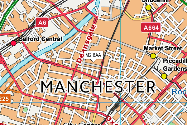 M2 6AA map - OS VectorMap District (Ordnance Survey)