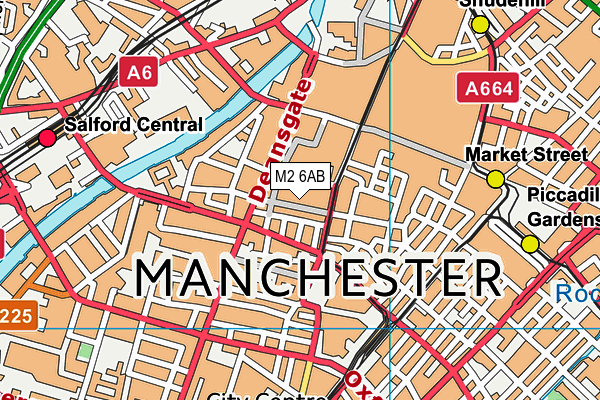 M2 6AB map - OS VectorMap District (Ordnance Survey)
