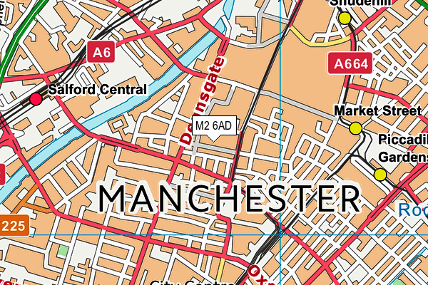 M2 6AD map - OS VectorMap District (Ordnance Survey)