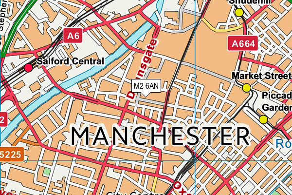 M2 6AN map - OS VectorMap District (Ordnance Survey)