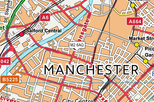 M2 6AQ map - OS VectorMap District (Ordnance Survey)