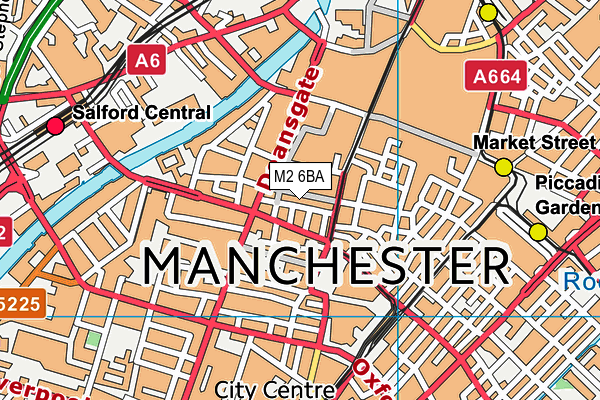 M2 6BA map - OS VectorMap District (Ordnance Survey)