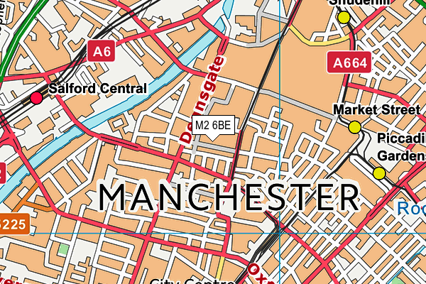 M2 6BE map - OS VectorMap District (Ordnance Survey)