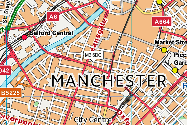 M2 6DQ map - OS VectorMap District (Ordnance Survey)