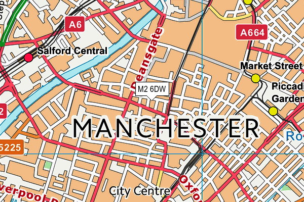 M2 6DW map - OS VectorMap District (Ordnance Survey)