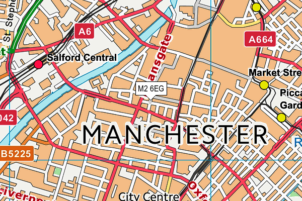 M2 6EG map - OS VectorMap District (Ordnance Survey)