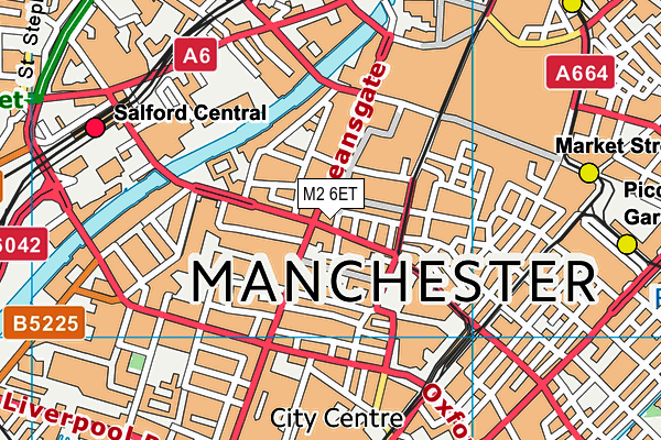 M2 6ET map - OS VectorMap District (Ordnance Survey)