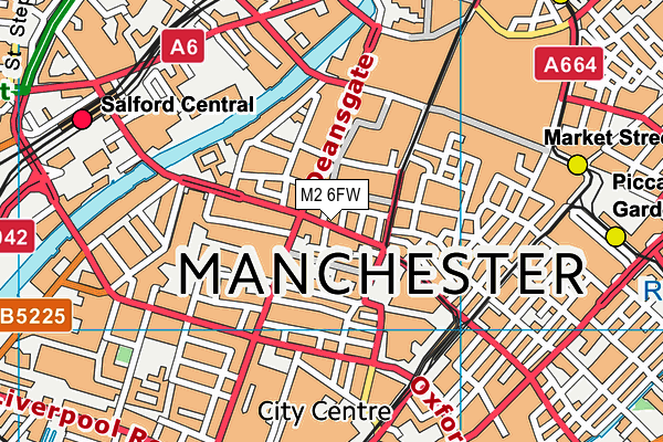 M2 6FW map - OS VectorMap District (Ordnance Survey)