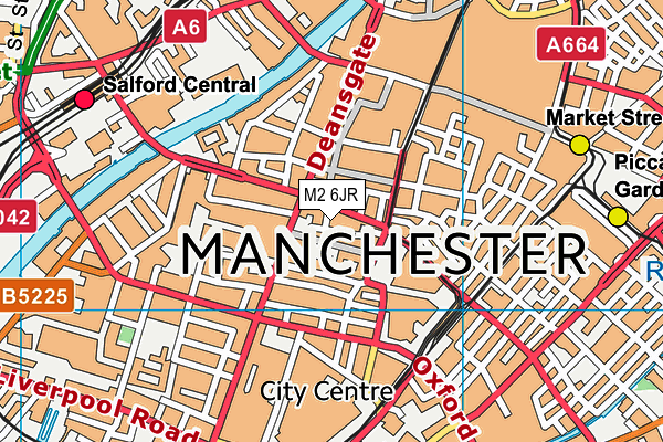 M2 6JR map - OS VectorMap District (Ordnance Survey)