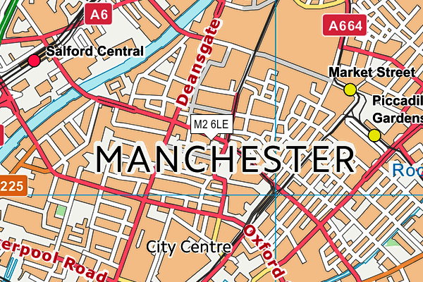 M2 6LE map - OS VectorMap District (Ordnance Survey)