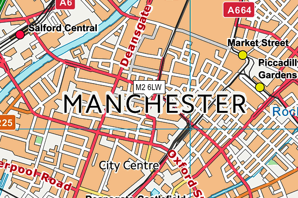 M2 6LW map - OS VectorMap District (Ordnance Survey)