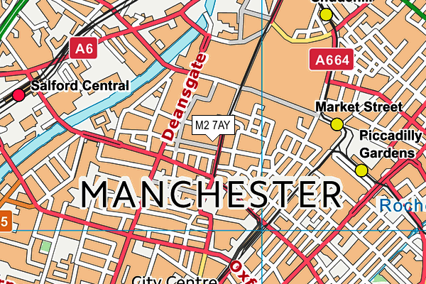 M2 7AY map - OS VectorMap District (Ordnance Survey)