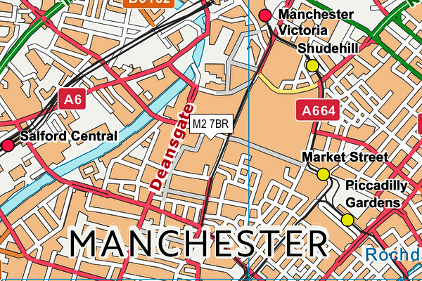 M2 7BR map - OS VectorMap District (Ordnance Survey)