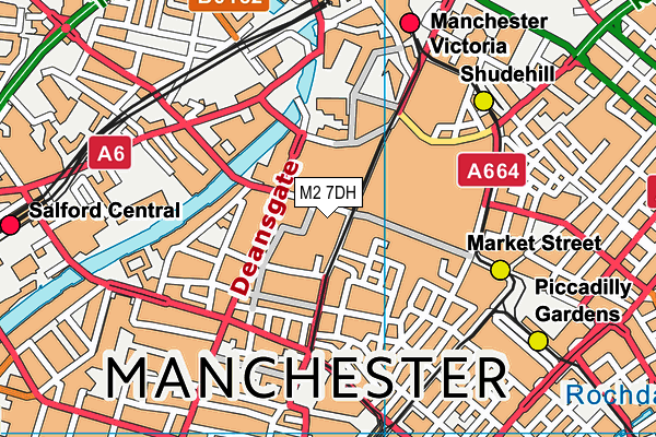 M2 7DH map - OS VectorMap District (Ordnance Survey)